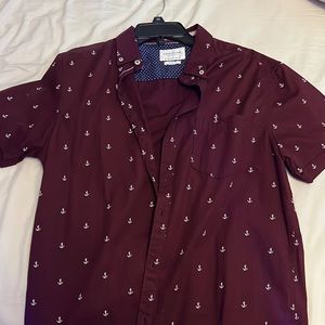 denim and flower size medium anchor shirt